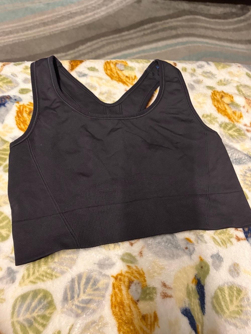 all in motion Black Racerback Sports Bra - unpadded